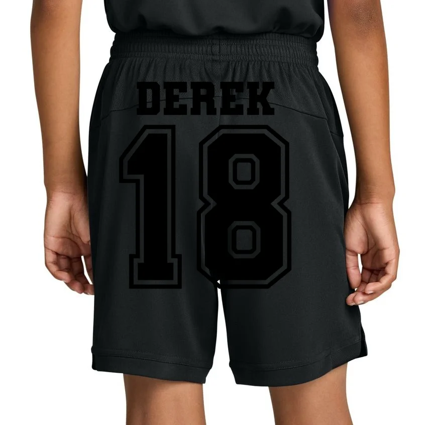 Custom Football Mom Personalized Name and Number Football Mama Gameday Kids Shorts - Back 1