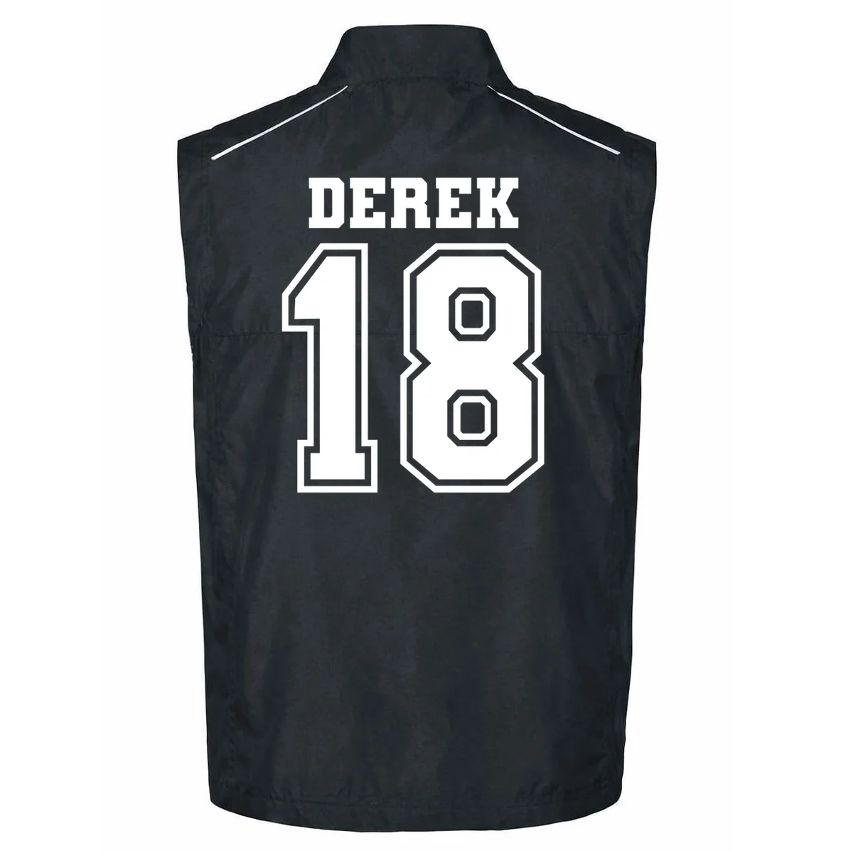 Custom Football Mom Personalized Name and Number Football Mama Gameday Men's Vest - Back - Close-up