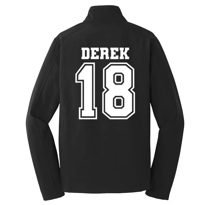 Custom Football Mom Personalized Name and Number Football Mama Gameday Men's Soft Jacket - Back - Close-up