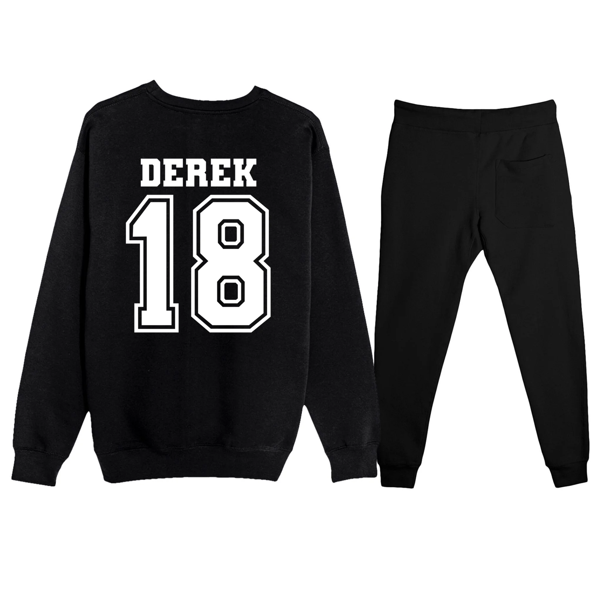 Custom Football Mom Personalized Name and Number Football Mama Gameday Men's Sweatsuit - Back