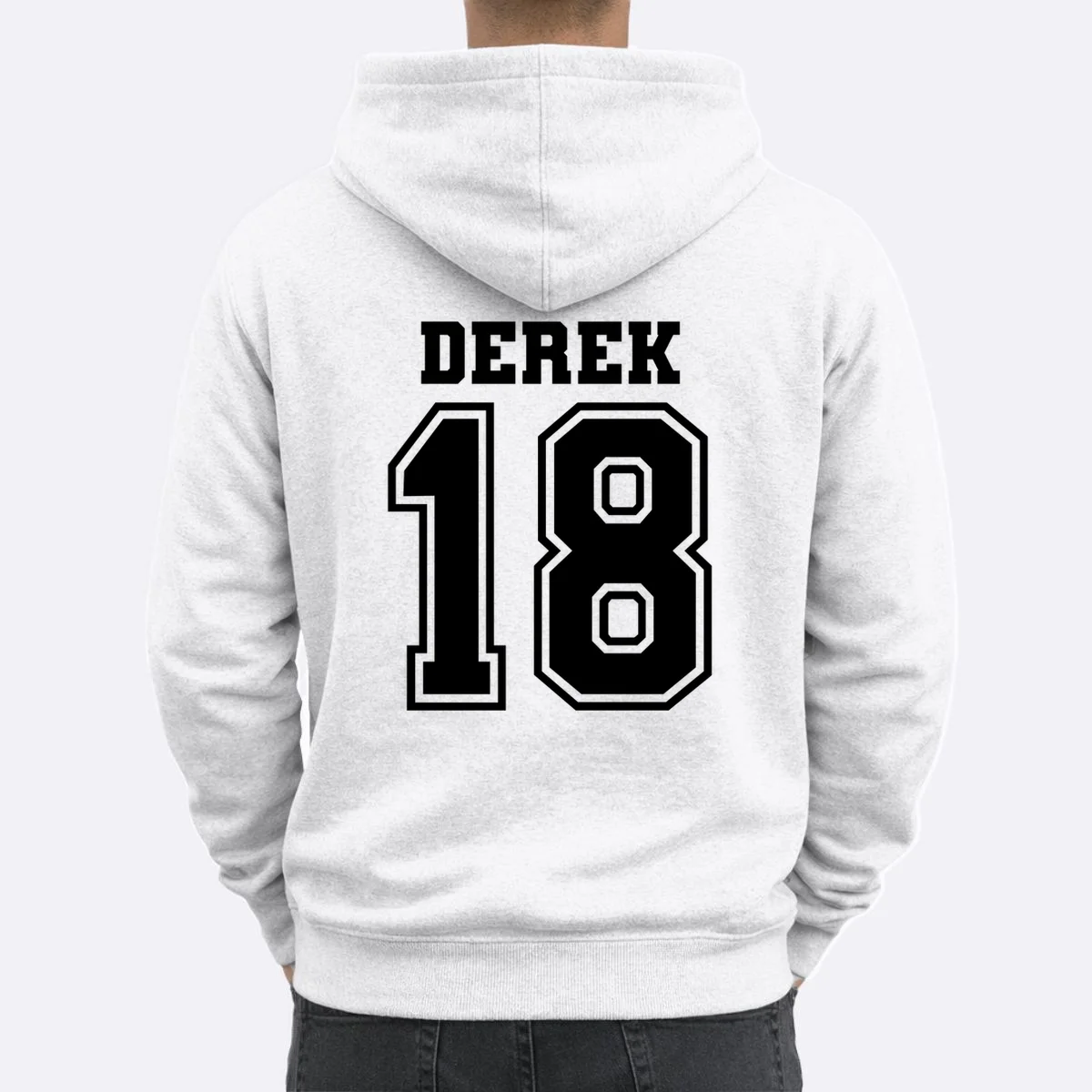 Custom Football Mom Personalized Name and Number Football Mama Gameday Hoodie - Back 1