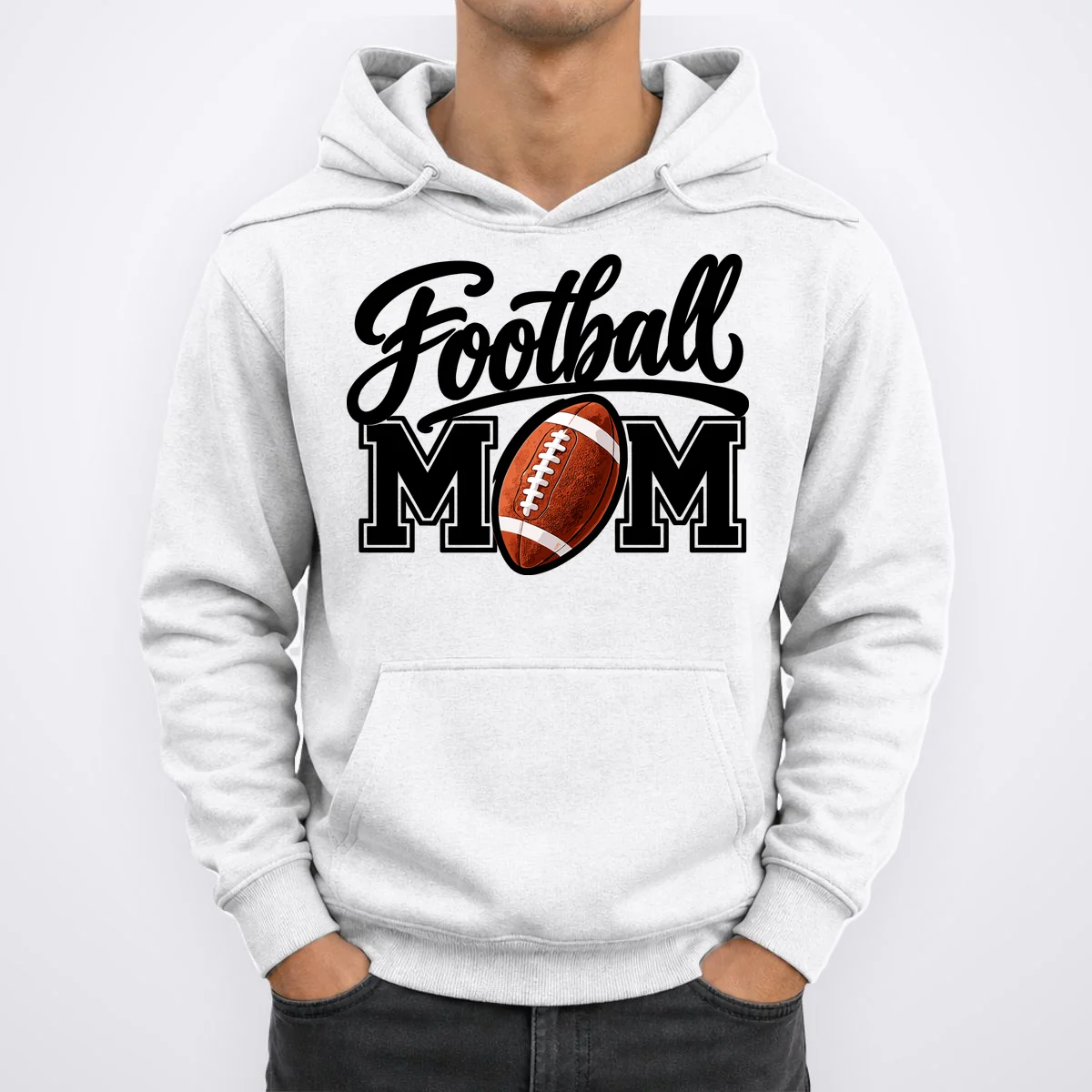 Custom Football Mom Personalized Name and Number Football Mama Gameday Hoodie - Front 1