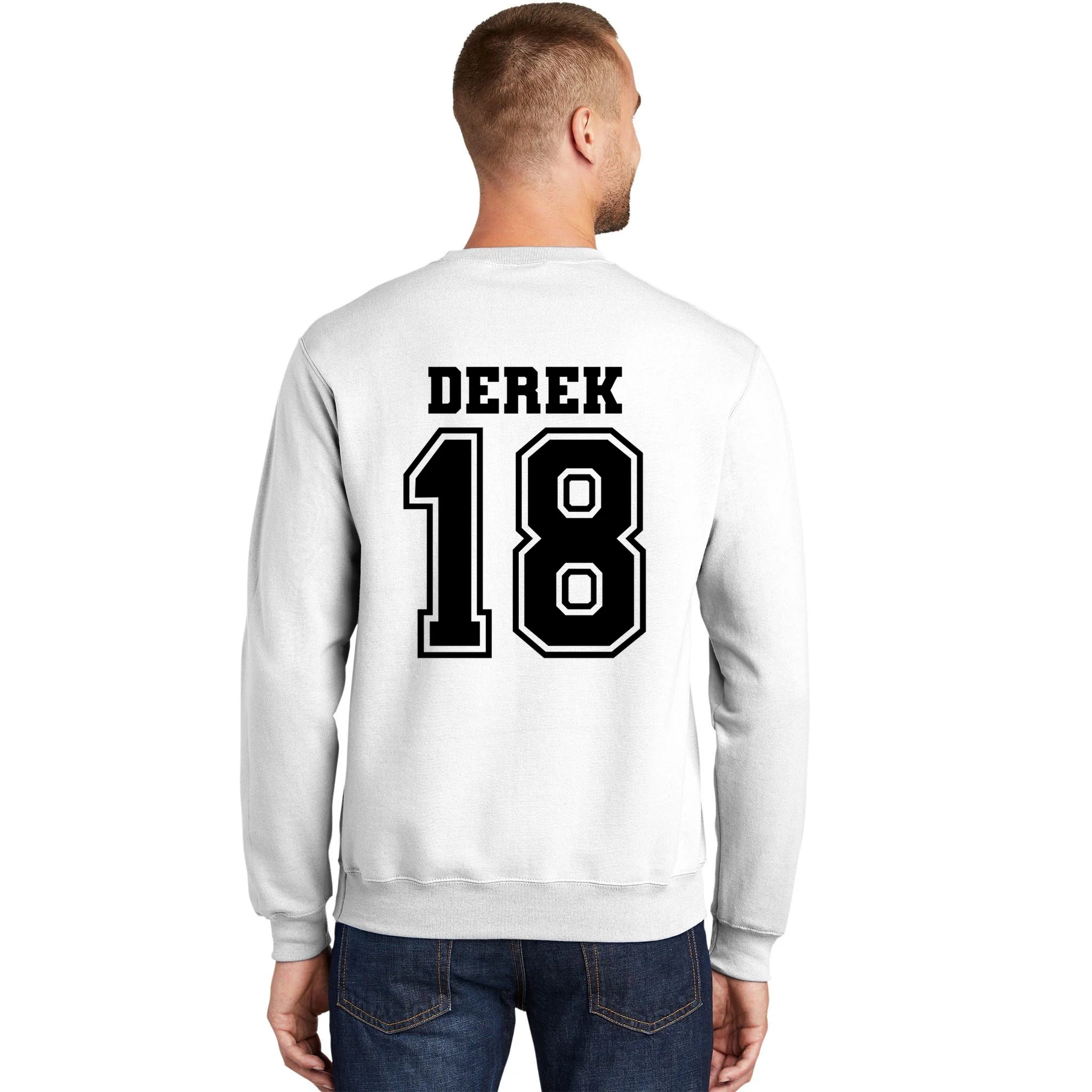 Custom Football Mom Personalized Name and Number Football Mama Gameday Sweatshirt - Back