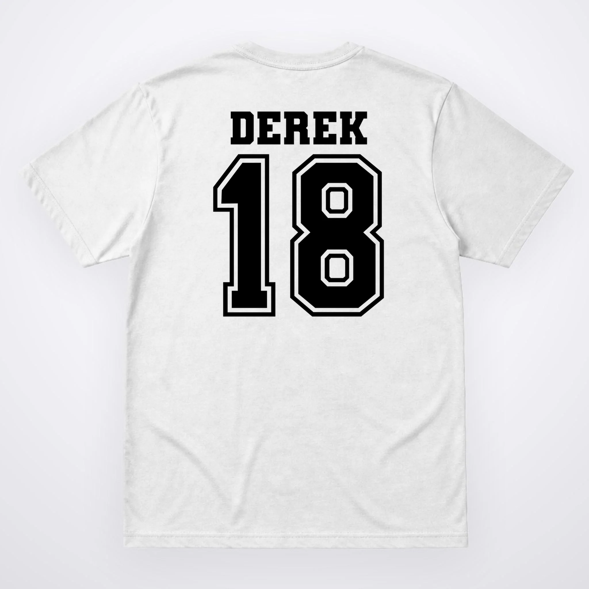 Custom Football Mom Personalized Name and Number Football Mama Gameday Men's T-Shirt - Back