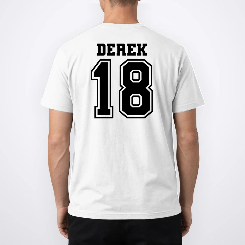 Custom Football Mom Personalized Name and Number Football Mama Gameday T-Shirt - Back 1