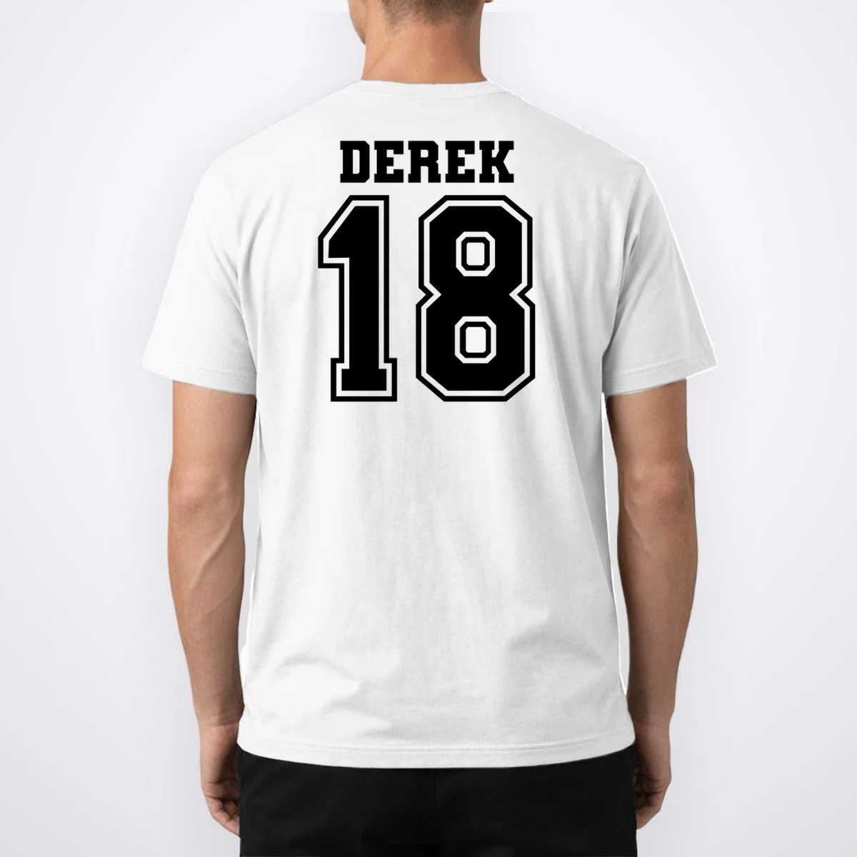 Custom Football Mom Personalized Name and Number Football Mama Gameday T-Shirt - Back 1