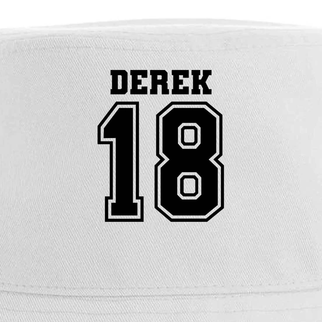 Custom Football Mom Personalized Name and Number Football Mama Gameday Bucket Hat - Back - Close-up