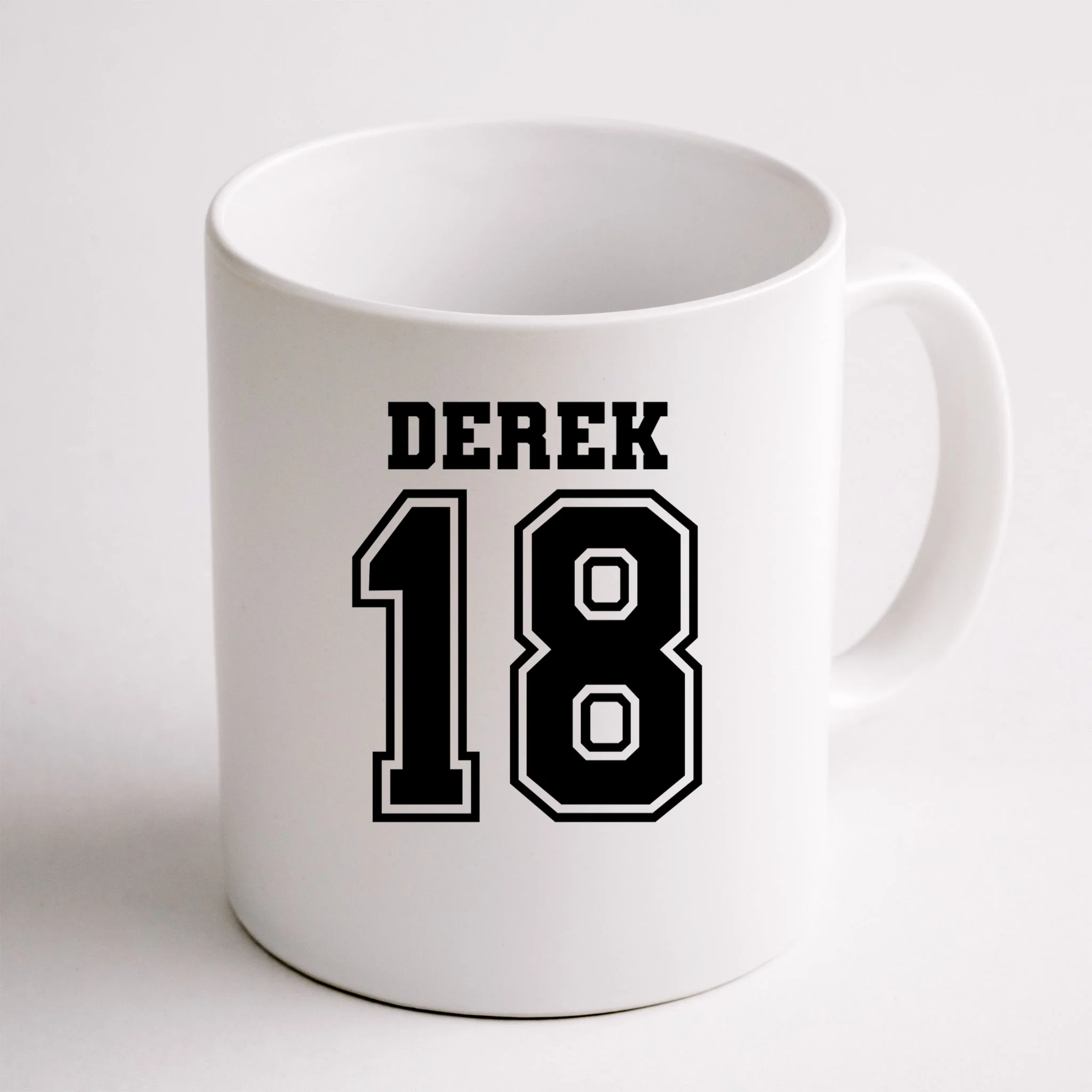 Custom Football Mom Personalized Name and Number Football Mama Gameday Coffee Mug - Back