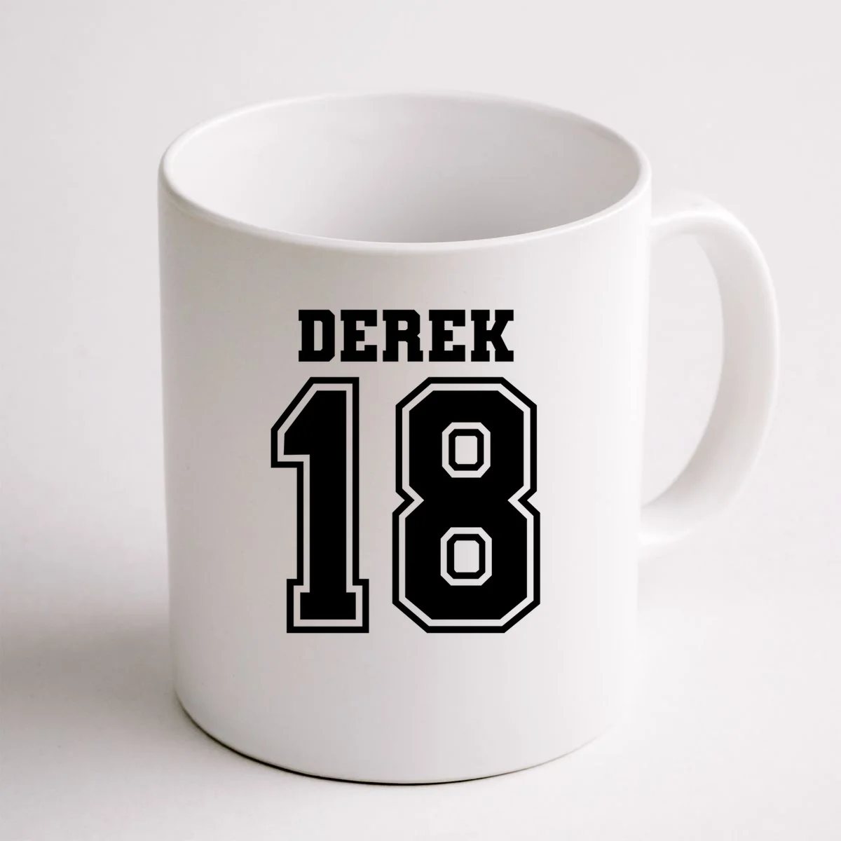 Custom Football Mom Personalized Name and Number Football Mama Gameday Coffee Mug - Back