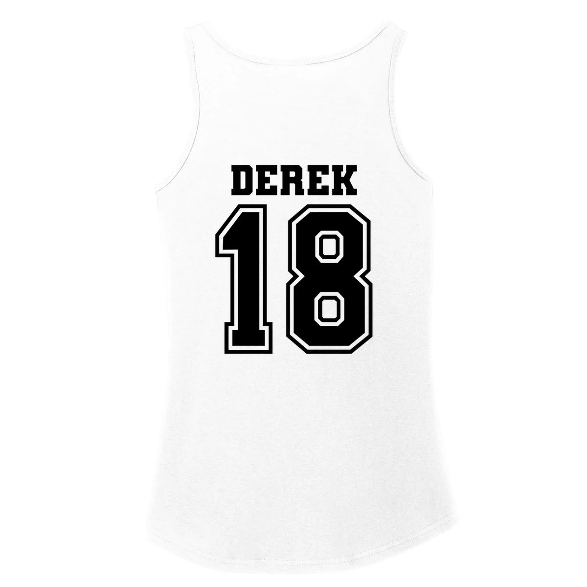 Custom Football Mom Personalized Name and Number Football Mama Gameday Women's Tank Top - Back