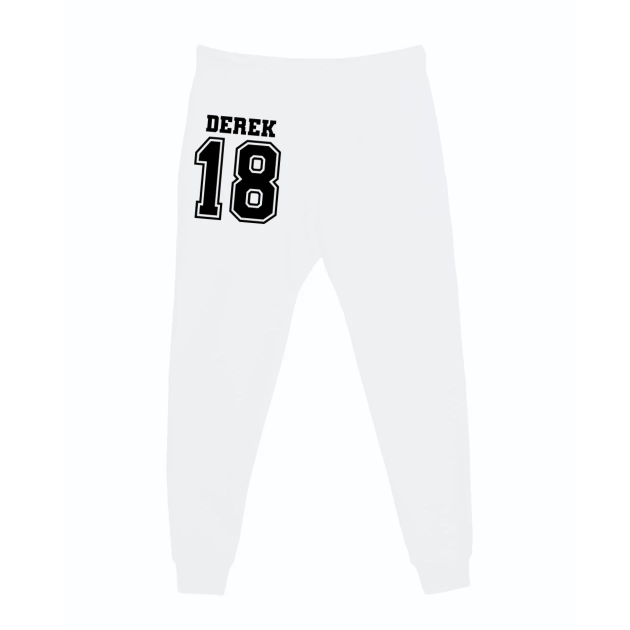 Custom Football Mom Personalized Name and Number Football Mama Gameday Men's Sweatpants - Back - Close-up