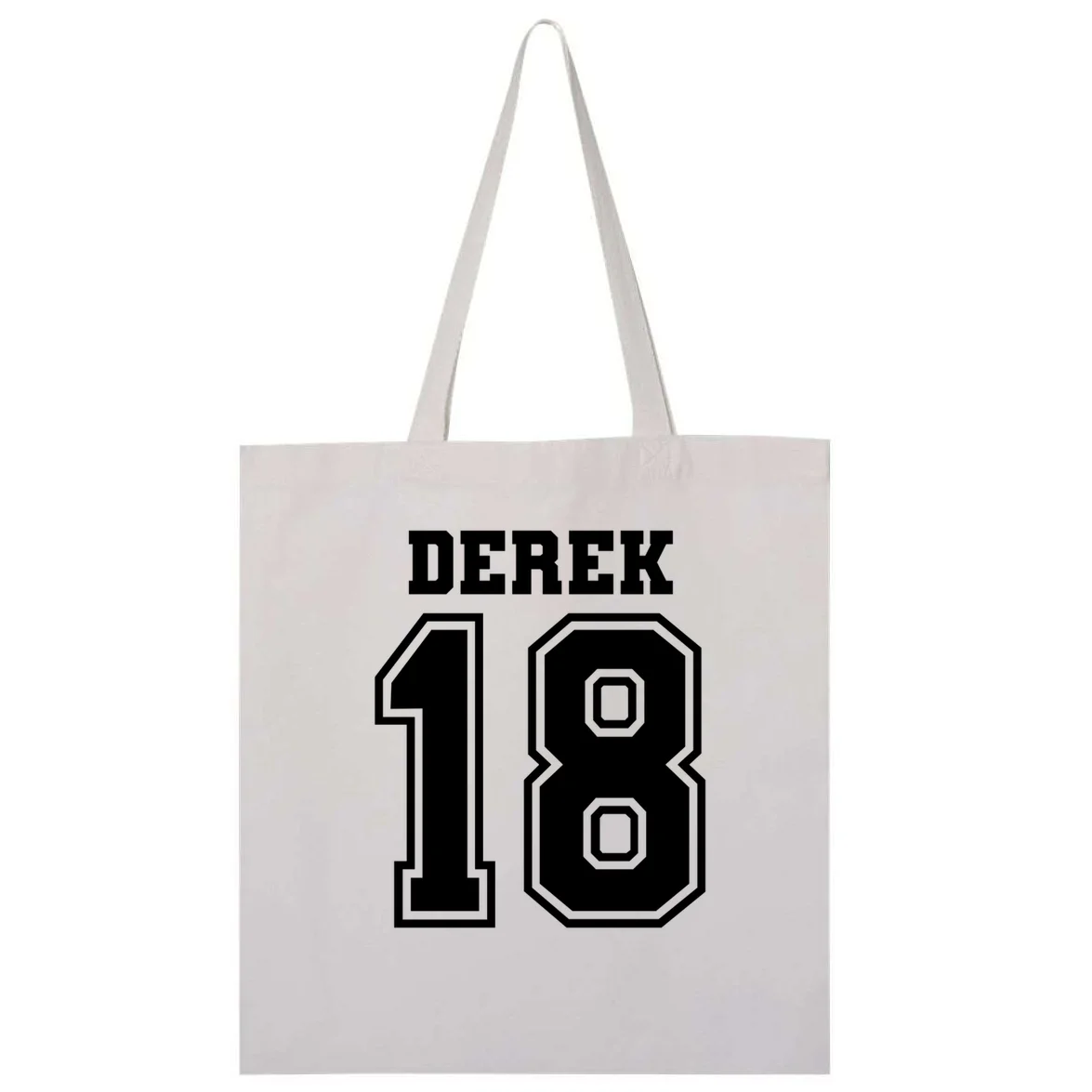 Custom Football Mom Personalized Name and Number Football Mama Gameday Tote Bag - Back