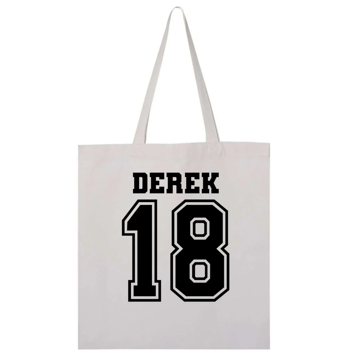 Custom Football Mom Personalized Name and Number Football Mama Gameday Tote Bag - Back