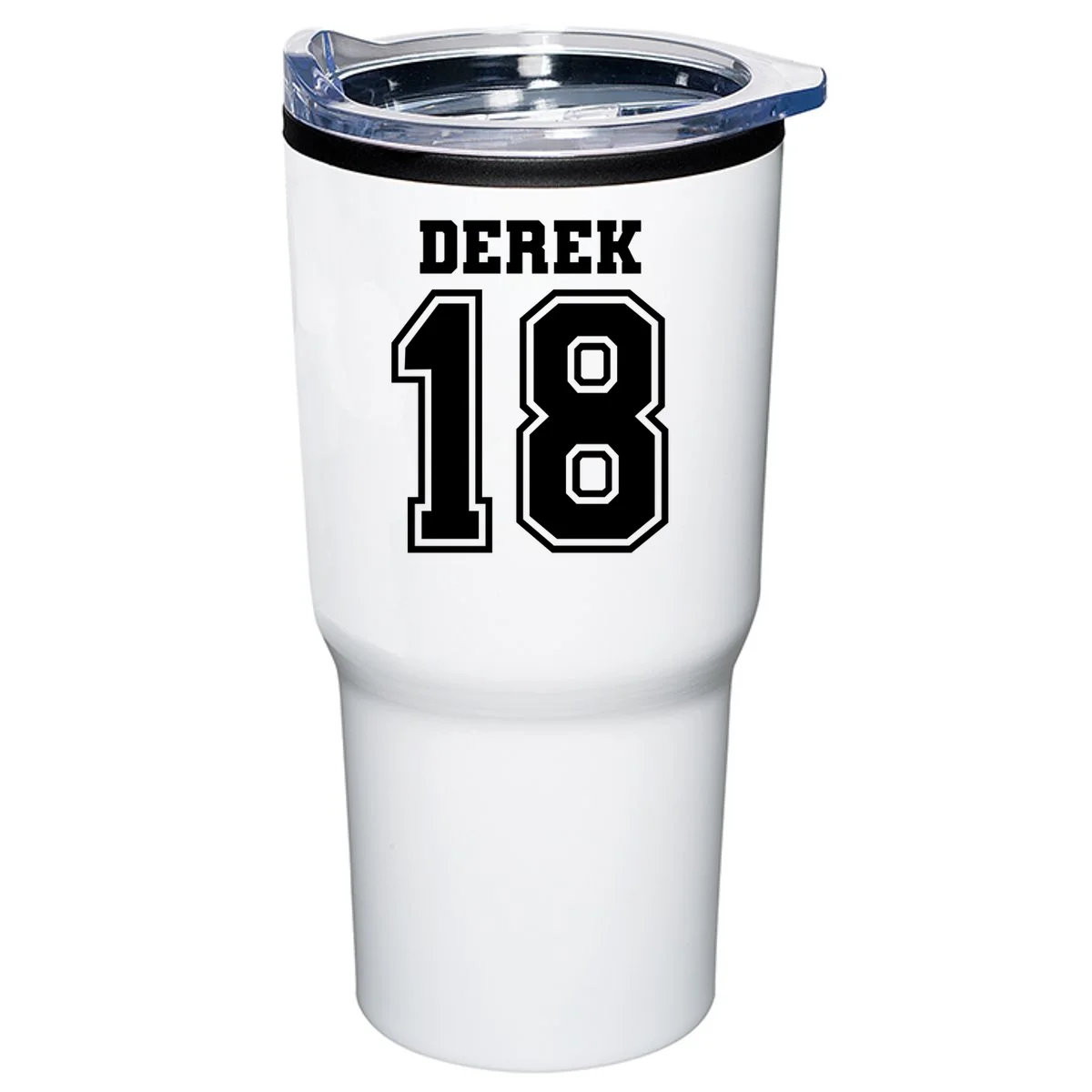 Custom Football Mom Personalized Name and Number Football Mama Gameday 20oz Tumbler - Back