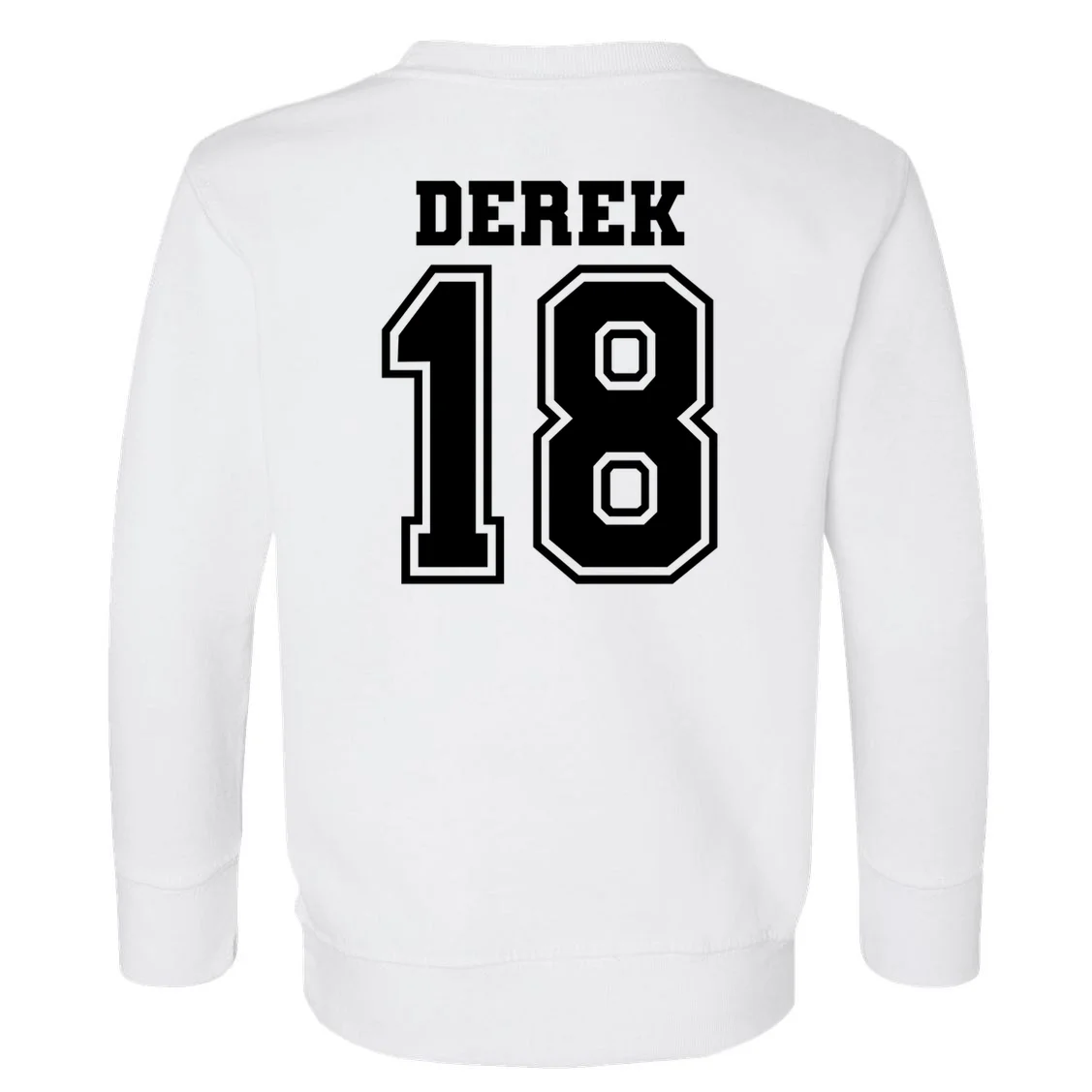 Custom Football Mom Personalized Name and Number Football Mama Gameday Toddler Sweatshirt - Back - Close-up