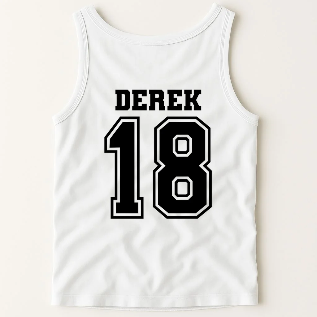 Custom Football Mom Personalized Name and Number Football Mama Gameday Tank Top - Back 1