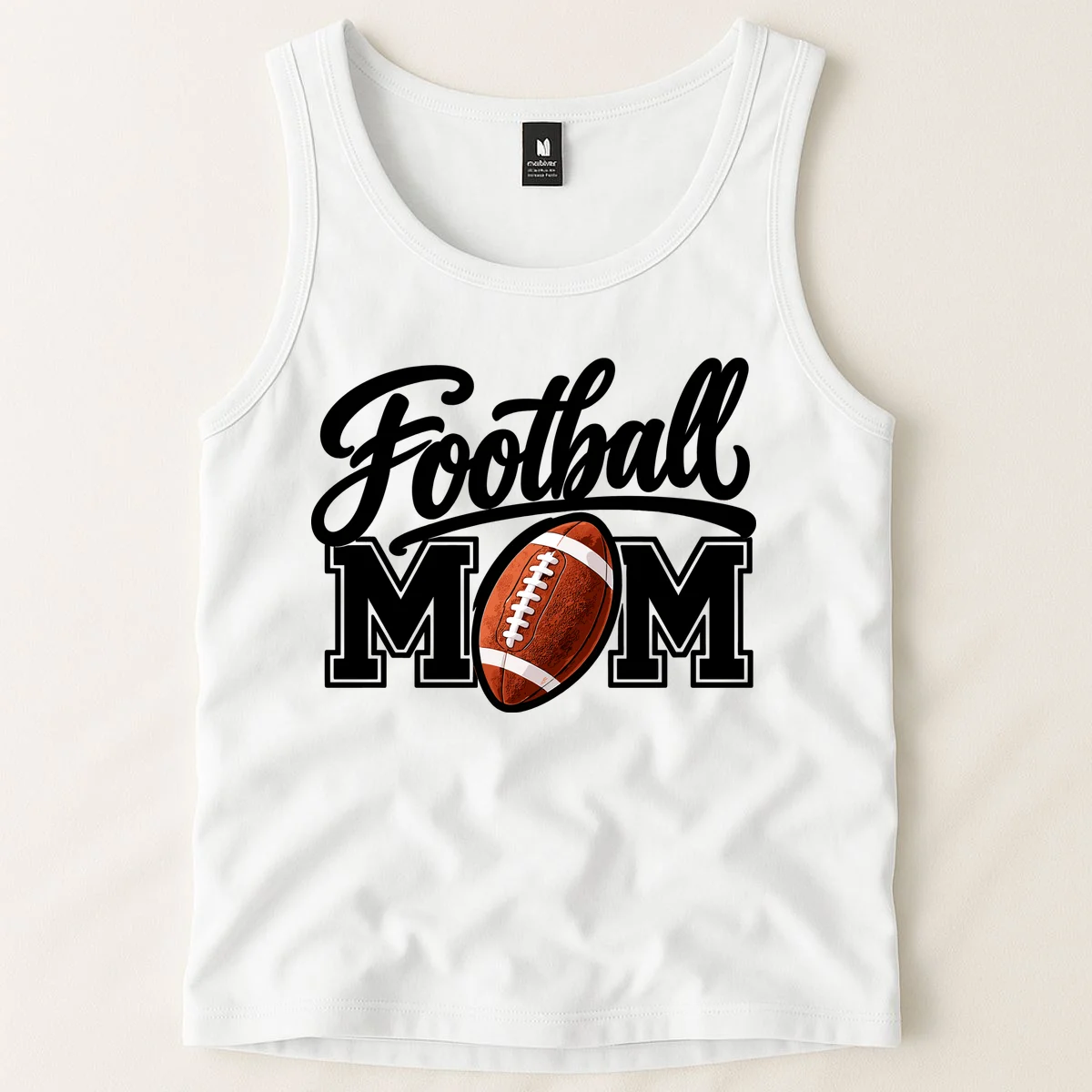 Custom Football Mom Personalized Name and Number Football Mama Gameday Tank Top - Front 1
