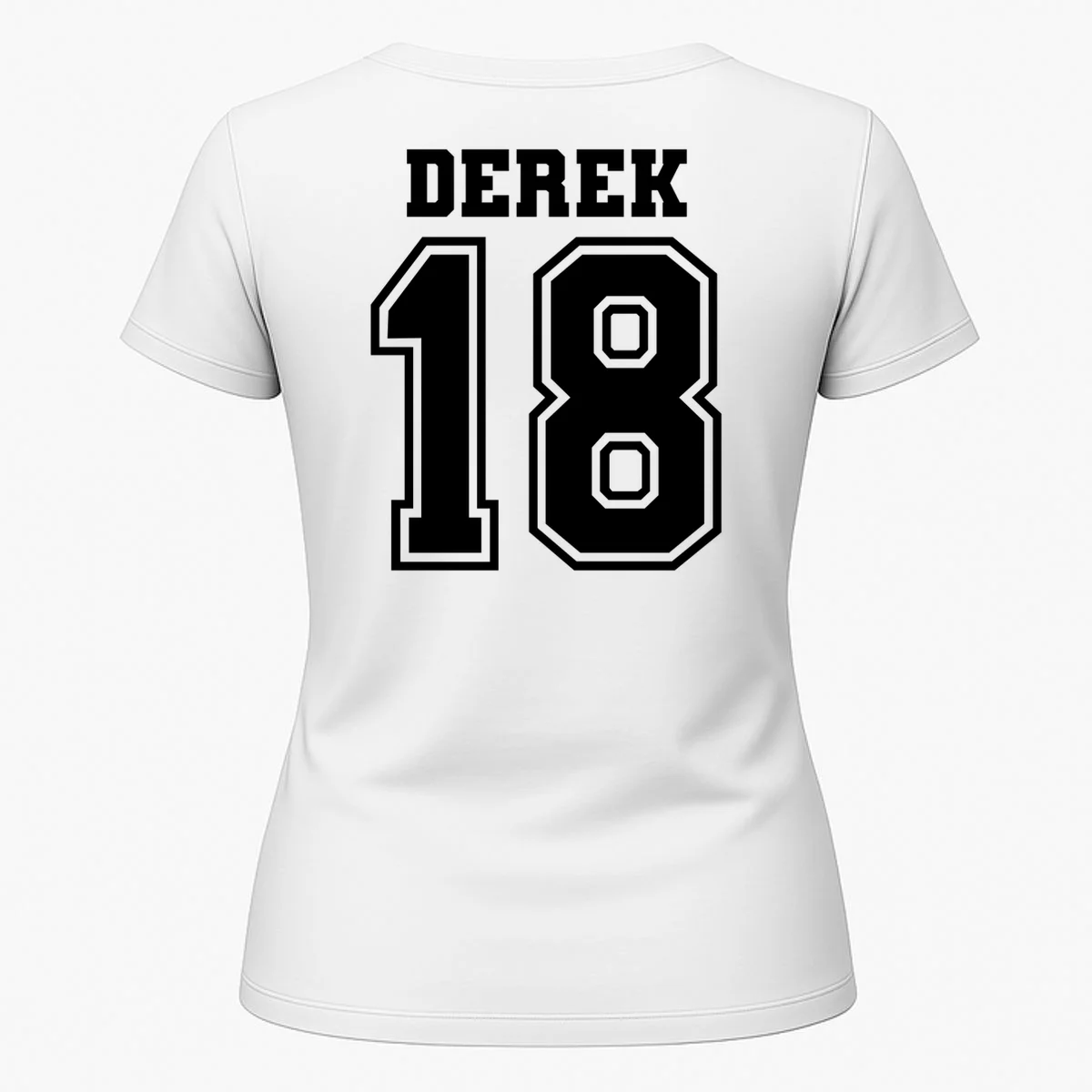 Custom Football Mom Personalized Name and Number Football Mama Gameday Women's T-Shirt - Back 1