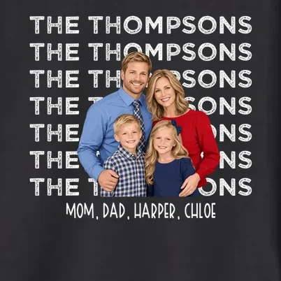 Personalized Family Photo Shirt – Custom Family Name & Kids Men's Button Up - Front - Close-up