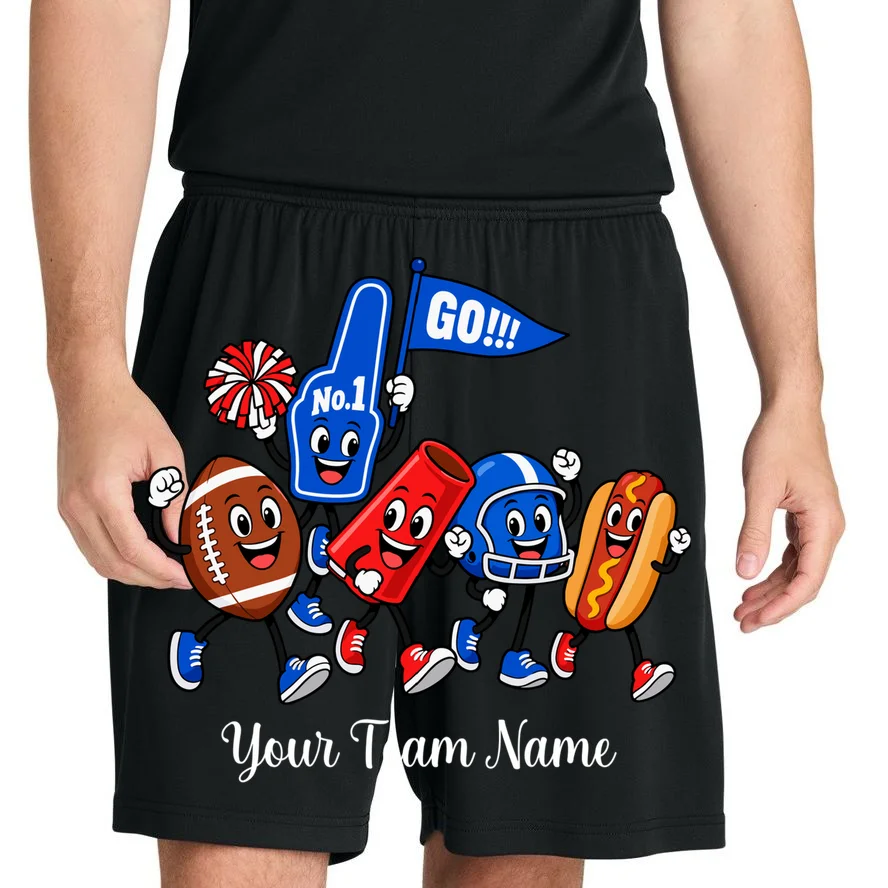 Personalized Football Team Mascot Shirt – Custom Sports Design Men's Shorts - Front 1