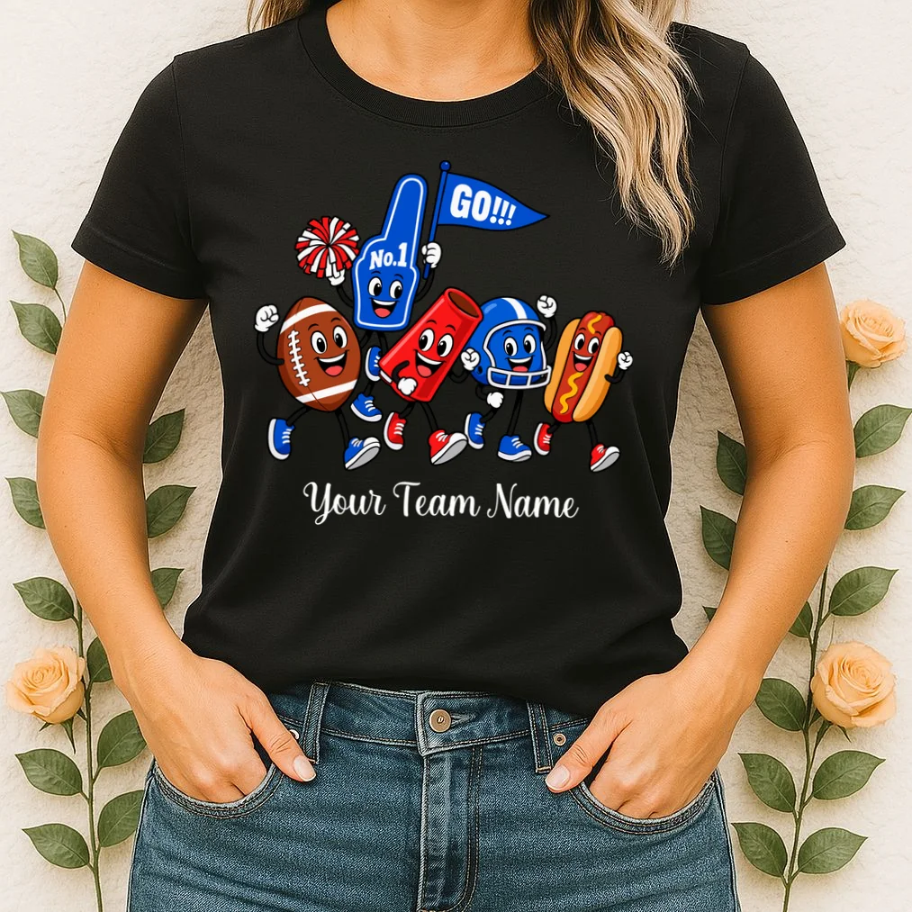 Personalized Football Team Mascot Shirt – Custom Sports Design Women's T-Shirt - Front 1