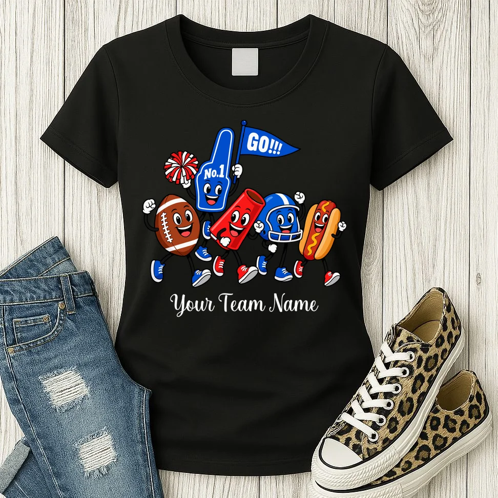 Personalized Football Team Mascot Shirt – Custom Sports Design Women's T-Shirt - Front 2