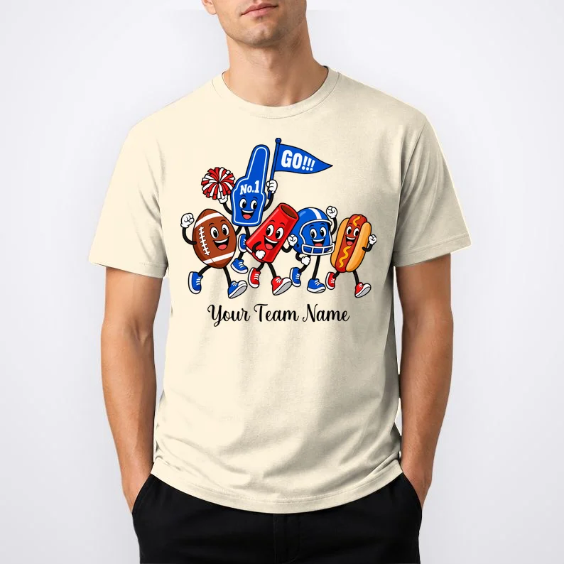 Personalized Football Team Mascot Shirt – Custom Sports Design Men's T-Shirt - Front 1