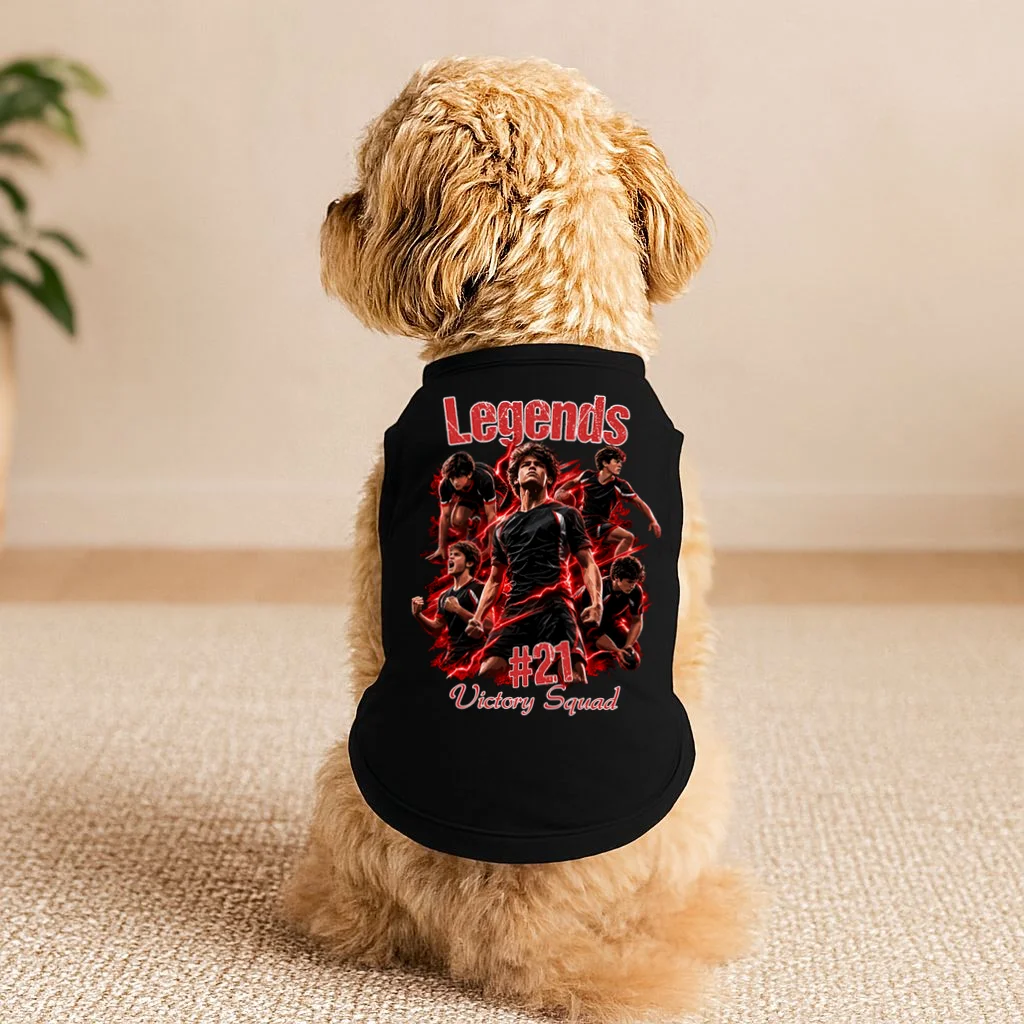 Personalized Football Shirt – Custom Name, Number, Soccer Squad Design Doggie Tank - Front 1