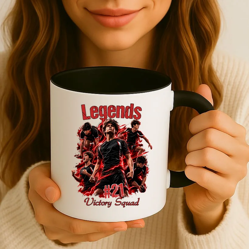 Personalized Football Shirt – Custom Name, Number, Soccer Squad Design Mug - Front 2