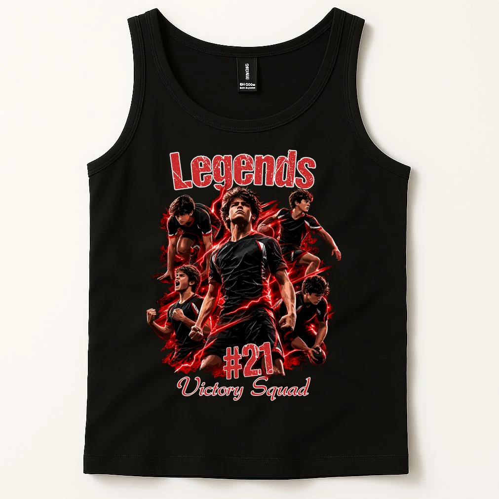 Personalized Football Shirt – Custom Name, Number, Soccer Squad Design Men's Tank Top - Front 1