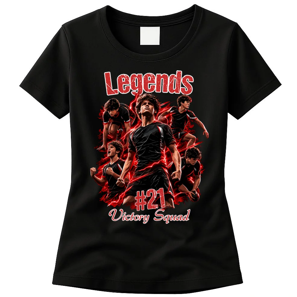 Personalized Football Shirt – Custom Name, Number, Soccer Squad Design Women's T-Shirt Front