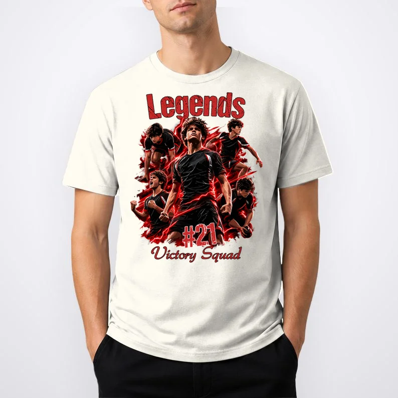 Personalized Football Shirt – Custom Name, Number, Soccer Squad Design Men's T-Shirt - Front 1