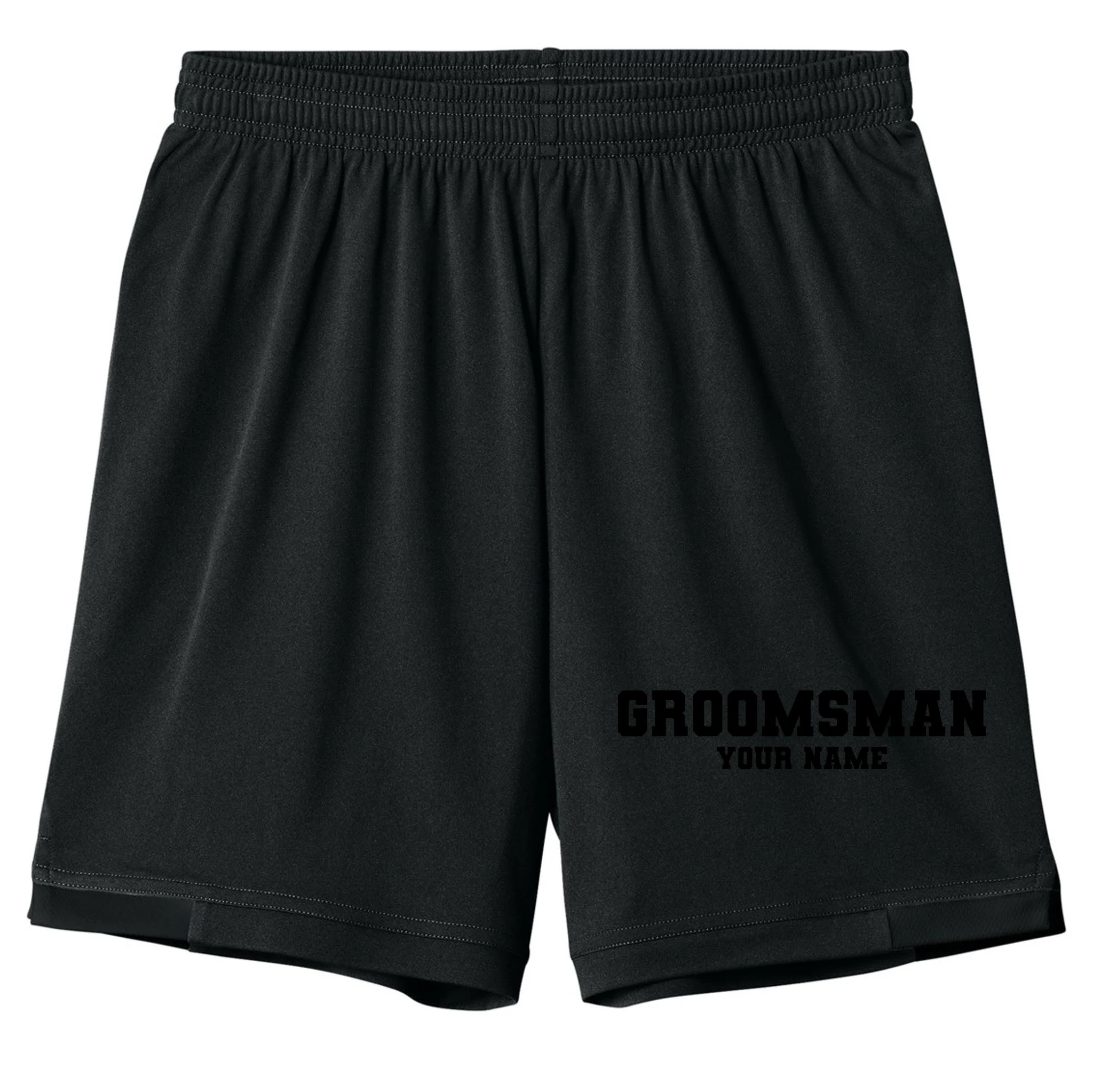 Personalized Groomsmen Bachelor Party Kids Shorts - Front