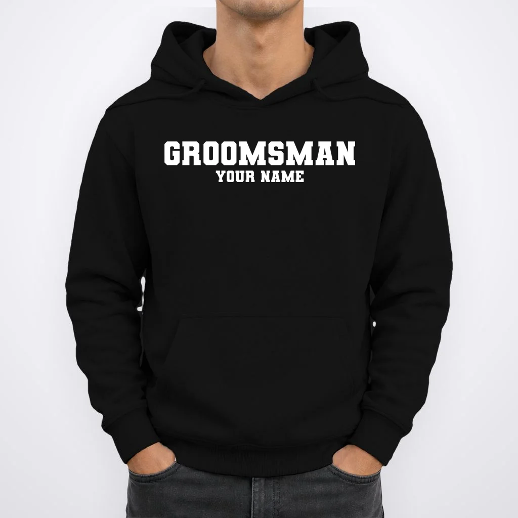 Personalized Groomsmen Bachelor Party Hoodie - Front 1