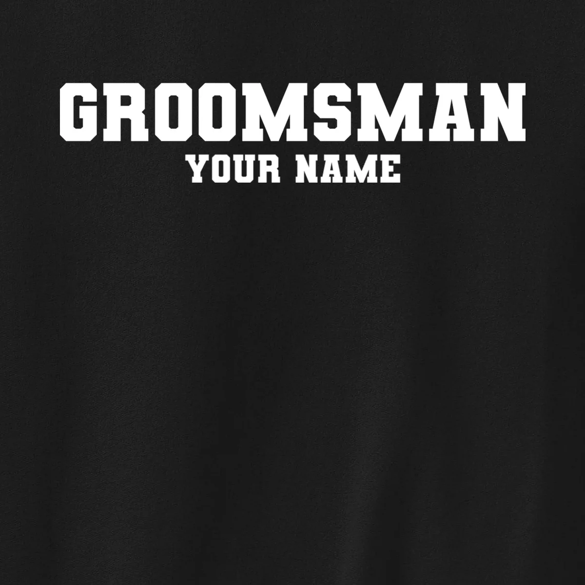 Personalized Groomsmen Bachelor Party Men's Sweatshirt - Front - Close-up