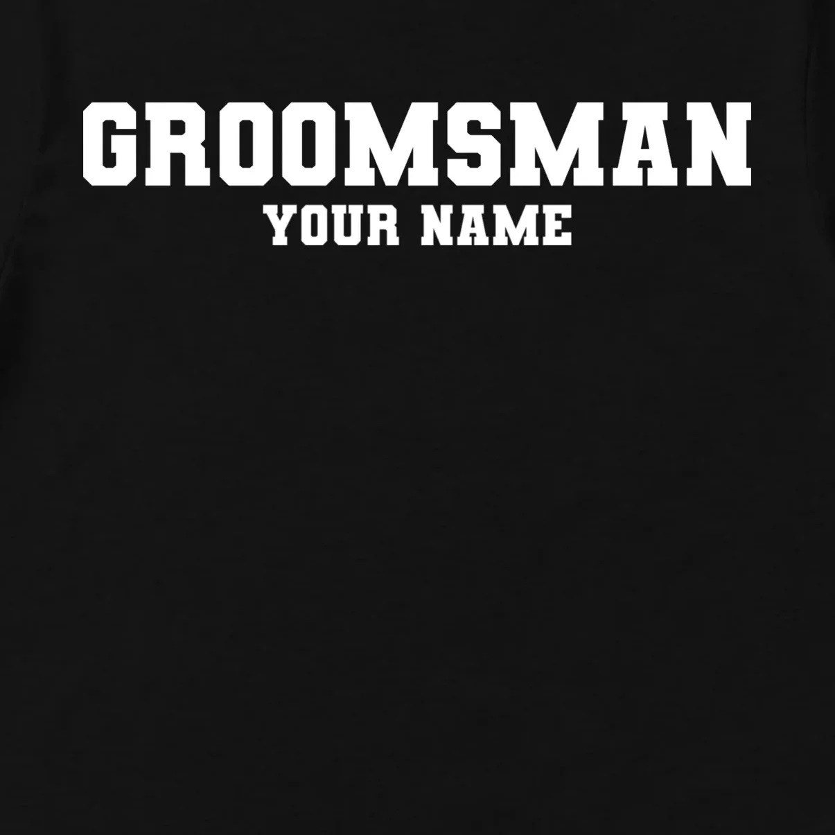 Personalized Groomsmen Bachelor Party Men's T-Shirt - Front - Close-up