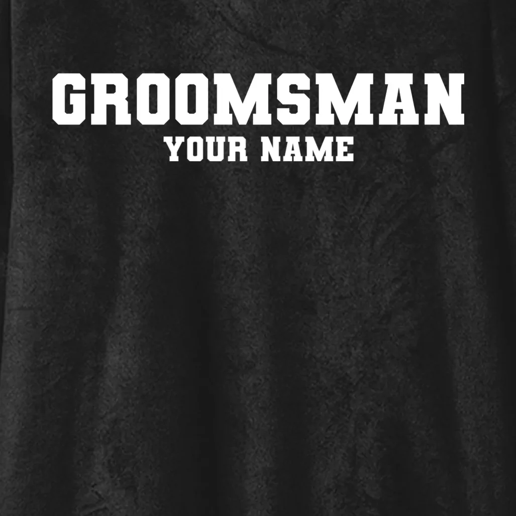 Personalized Groomsmen Bachelor Party Hooded Blanket - Front - Close-up