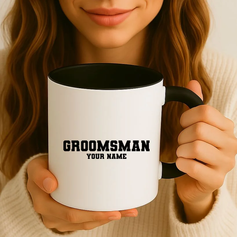 Personalized Groomsmen Bachelor Party Coffee Mug - Front 2