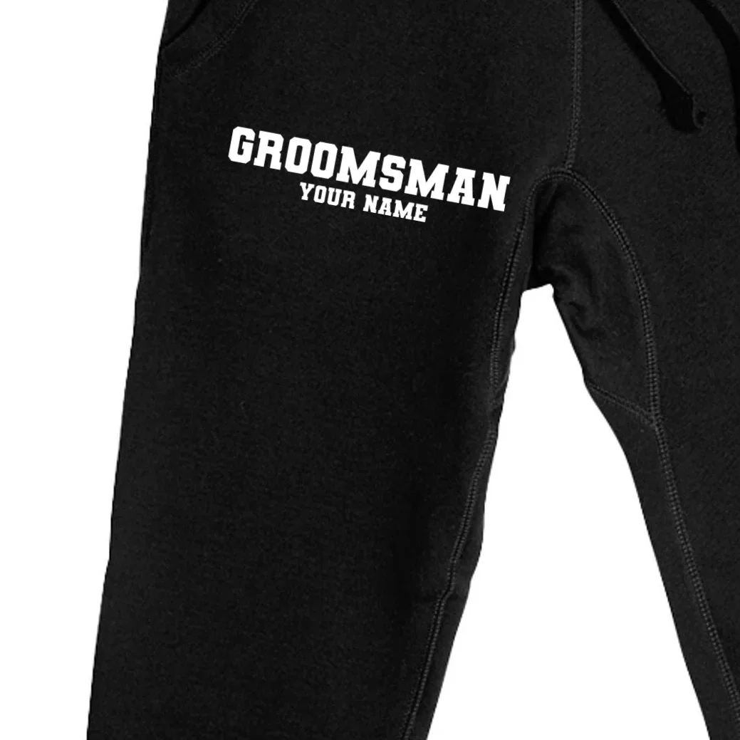 Personalized Groomsmen Bachelor Party Men's Sweatpants - Front - Close-up