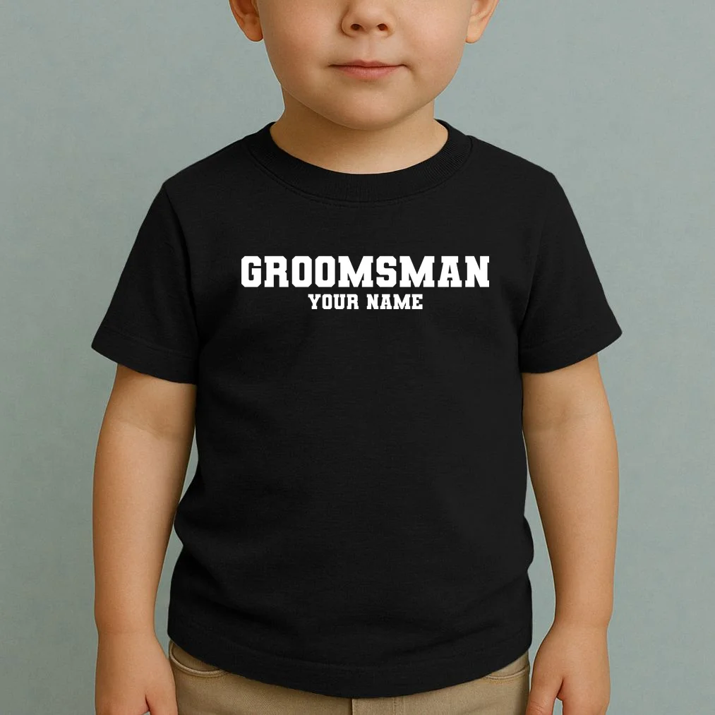 Personalized Groomsmen Bachelor Party Toddler T-Shirt - Front 1