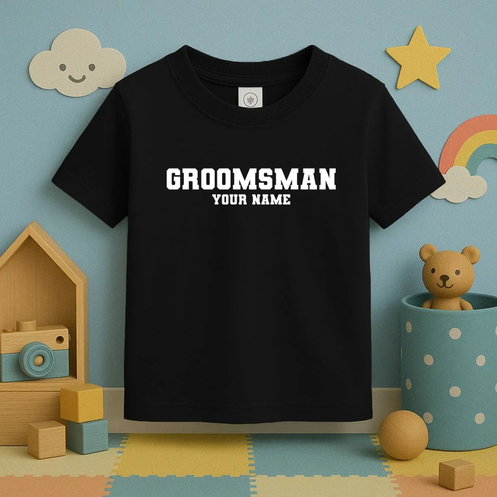 Personalized Groomsmen Bachelor Party Toddler T-Shirt - Front 2