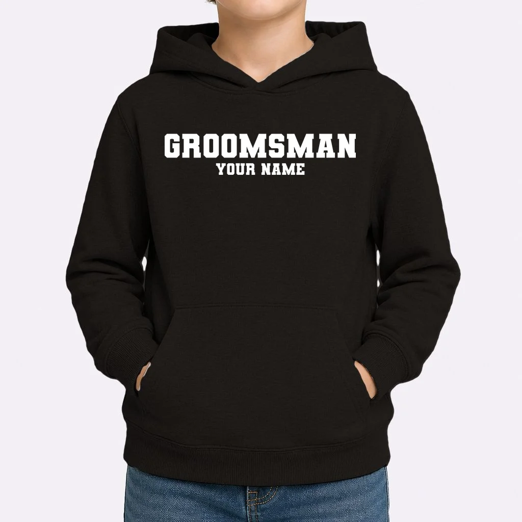 Personalized Groomsmen Bachelor Party Kids Hoodie - Front 1