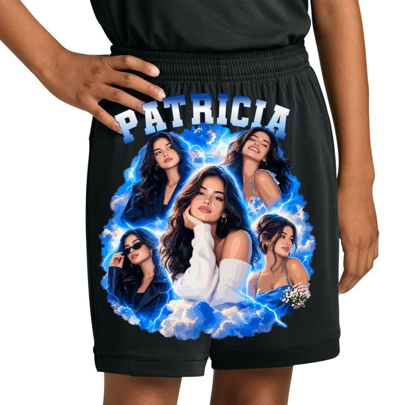 Personalized Portrait Glam Collage – Custom Name Kids Shorts - Front 1