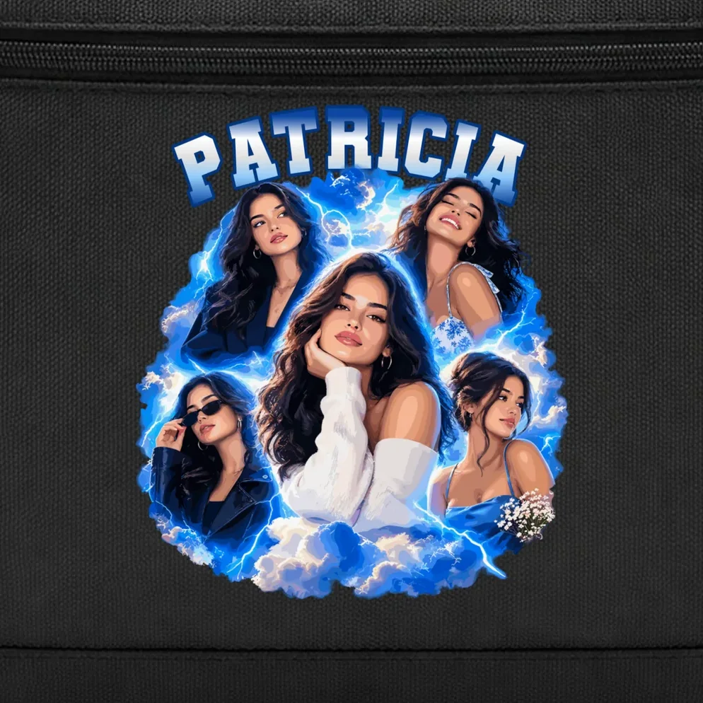 Personalized Portrait Glam Collage – Custom Name Briefcase - Front - Close-up