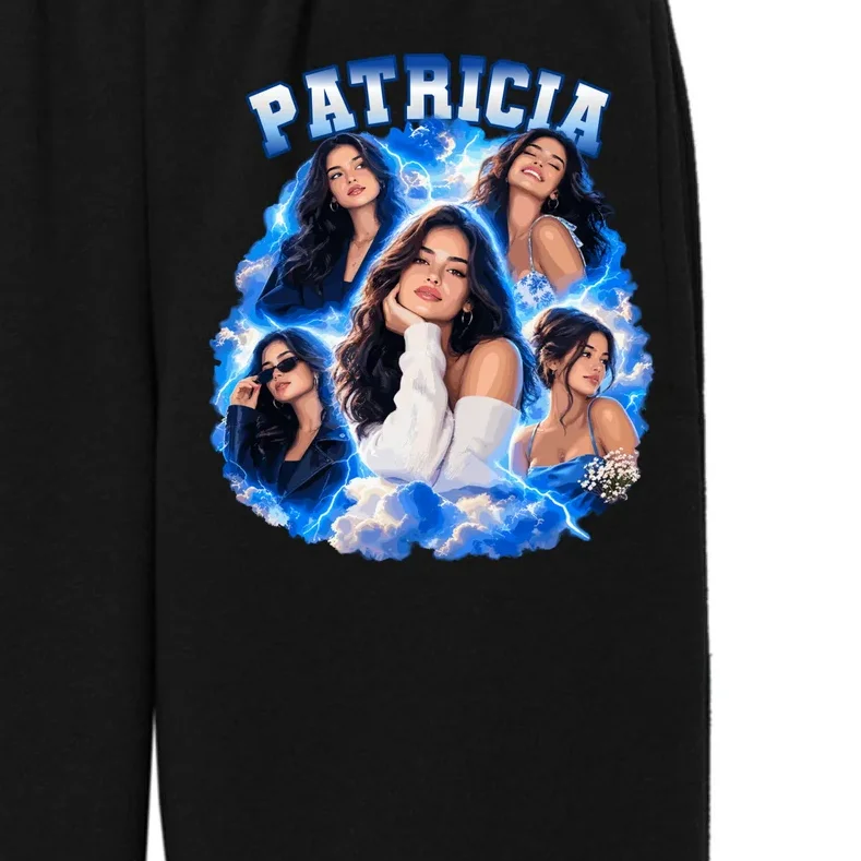Personalized Portrait Glam Collage – Custom Name Kids Fleece Sweatpants - Front - Close-up