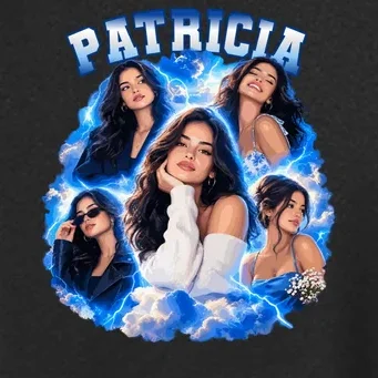 Personalized Portrait Glam Collage – Custom Name Women's Soft Jacket - Front - Close-up