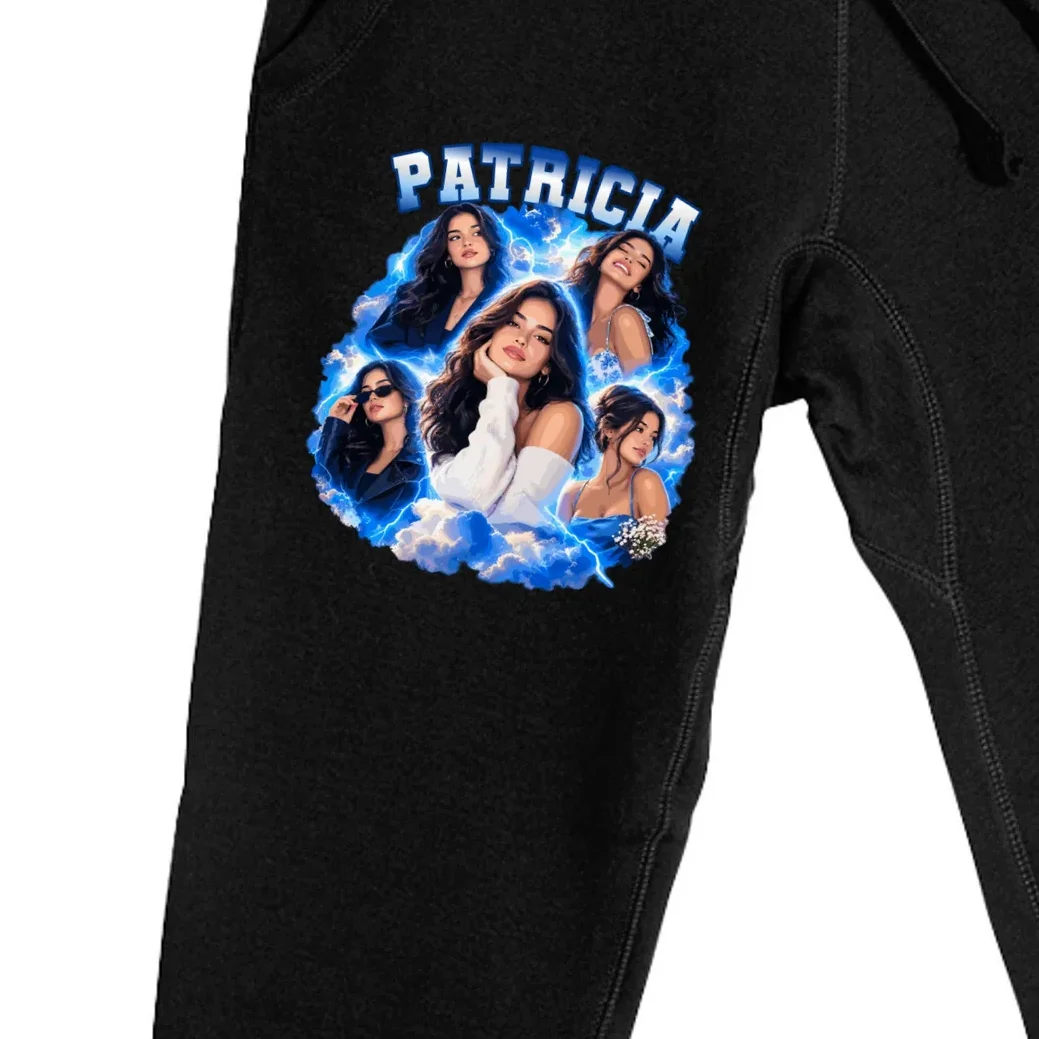 Personalized Portrait Glam Collage – Custom Name Men's Sweatpants - Front - Close-up