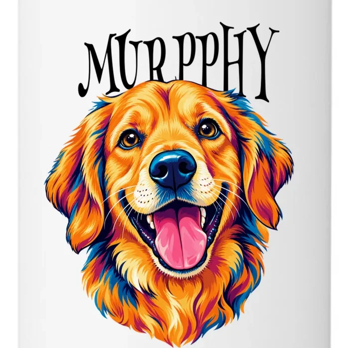 Custom Dog Portrait from Photo – Personalized Pet Portrait with Dog Name 24oz Water Bottle - Front - Close-up