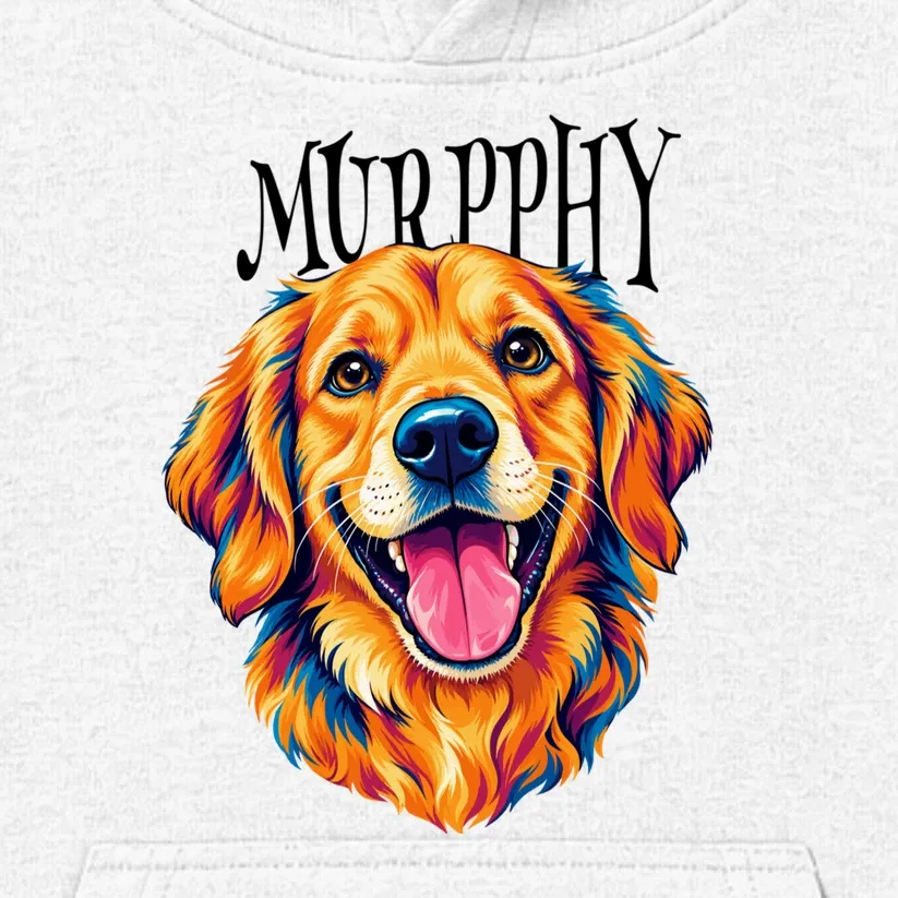 Custom Dog Portrait from Photo – Personalized Pet Portrait with Dog Name Kids Hoodie - Front - Close-up