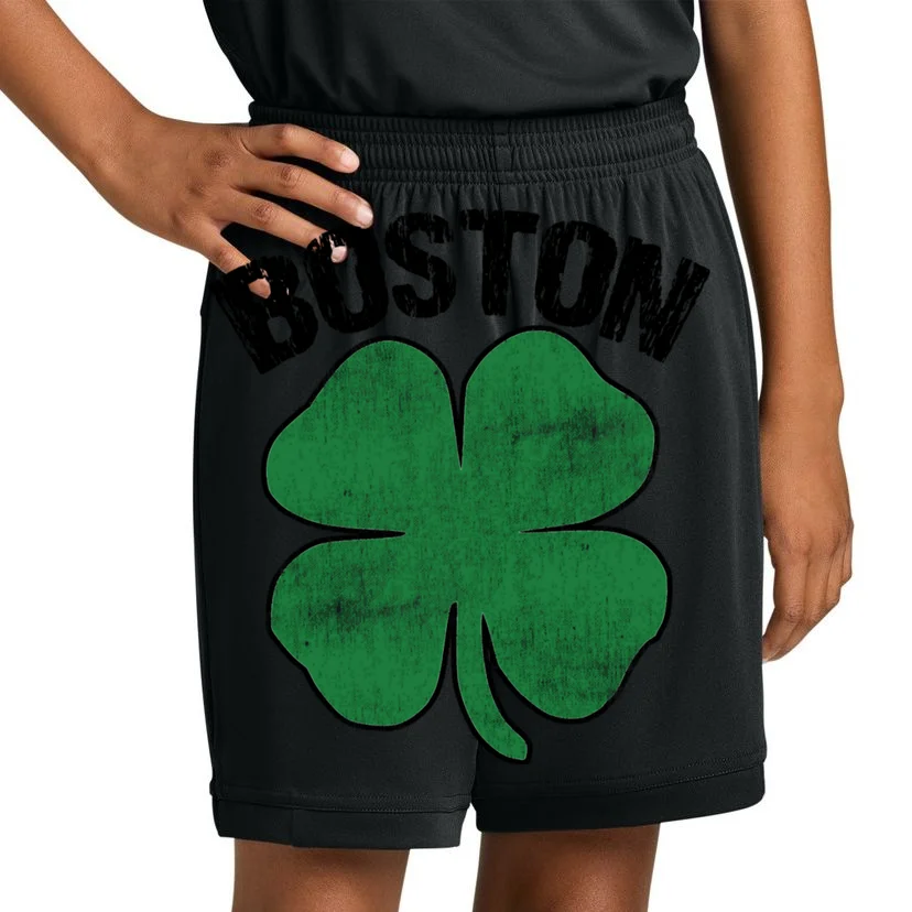 Personalized Irish Shamrock Clover St Patrick's Day Custom Kids Shorts - Front 1